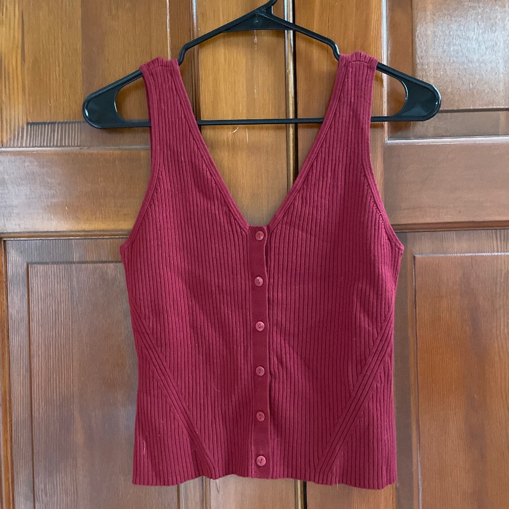 Madewell ribbed v-neck tank sweater
